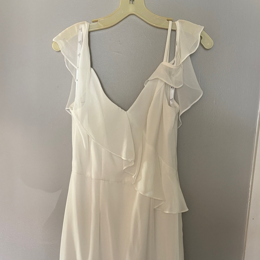 Chic Cream Ruffle Wedding or Reception Dress